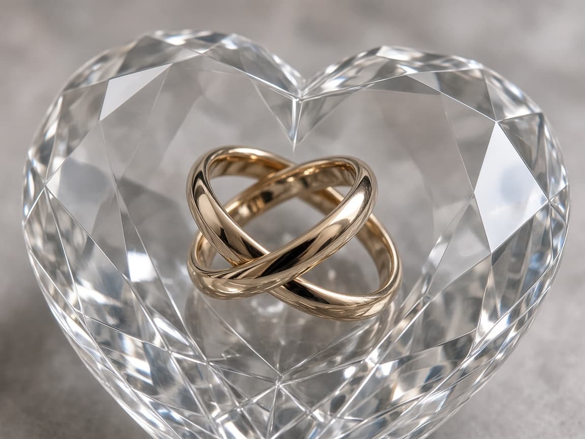 Crystal-Style Couple Keepsake design concept, close-up of the optical crystal-style acrylic