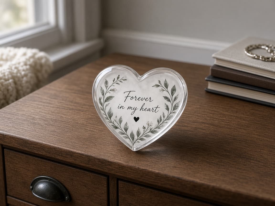 Crystal-Style Couple Keepsake design concept in a presentation setting