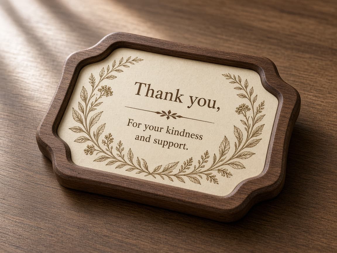 Parent Thank-You Plaque design concept, reverse side