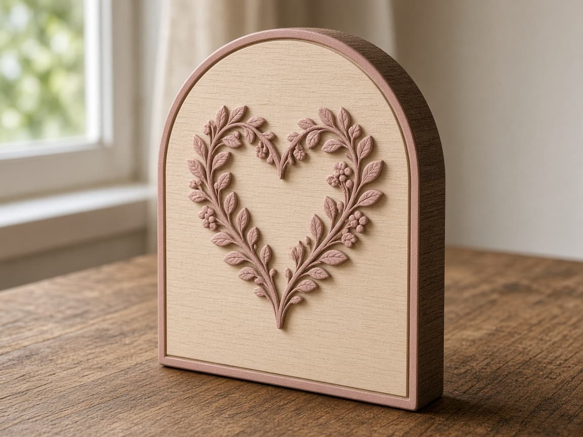 Wedding Keepsake Plaque design concept, reverse side